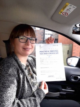 Iwona Paliwoda passed with Peter Cartwright on 19/3/19! Well done!